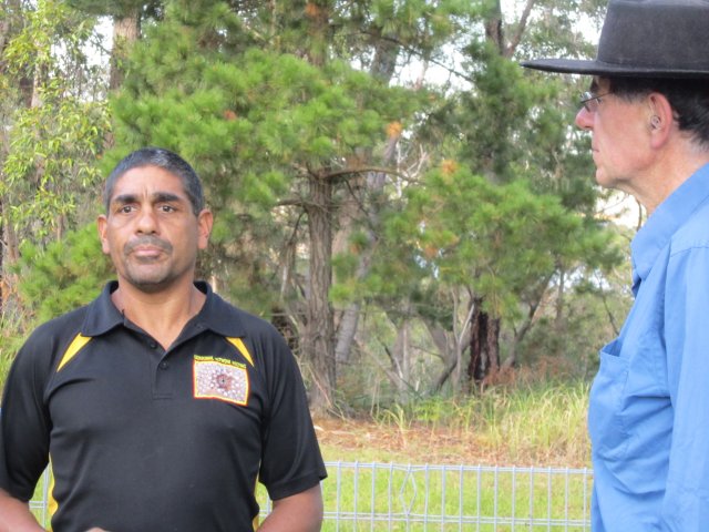 Dean Kelly and Peter Read at  Appin Massacre Memorial 